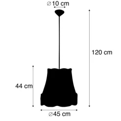 Retro hanglamp crème 45 cm - Granny