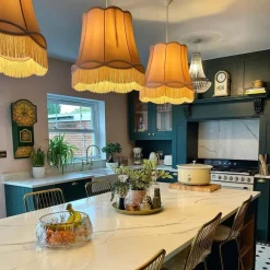 Retro hanglamp goud 45 cm - Granny