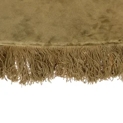 Retro hanglamp groen velours met franjes - Frills