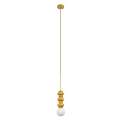 Retro hanglamp okergeel met mat glas - Fedde