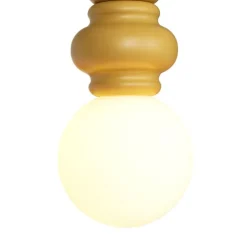 Retro hanglamp okergeel met mat glas - Fedde