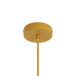 Retro hanglamp okergeel met mat glas - Fedde