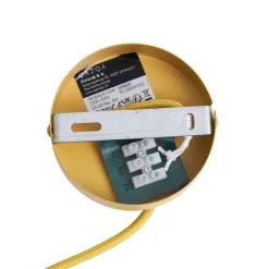 Retro hanglamp okergeel met mat glas - Fedde