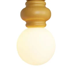 Retro hanglamp okergeel met mat glas 3-lichts - Fedde