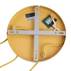 Retro hanglamp okergeel met mat glas 3-lichts - Fedde