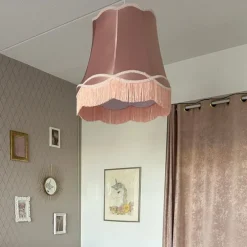 Retro hanglamp roze 45 cm - Granny