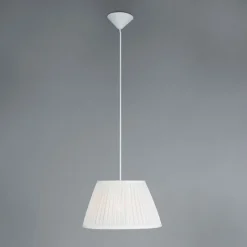 Retro hanglamp wit 35 cm - Plisse