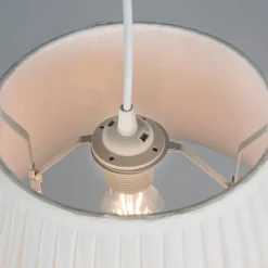 Retro hanglamp wit 35 cm - Plisse