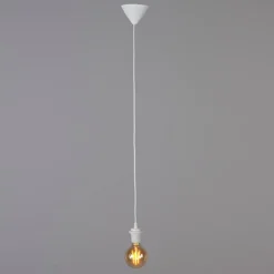 Retro hanglamp wit 35 cm - Plisse