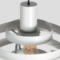 Retro hanglamp wit rond - Halo Cirque