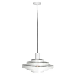 Retro hanglamp wit rond - Halo Cirque
