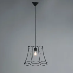 Retro hanglamp zwart 40 cm - Granny Frame