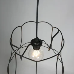 Retro hanglamp zwart 40 cm - Granny Frame