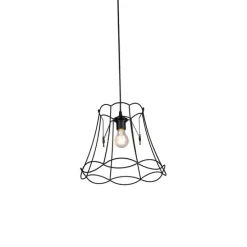 Retro hanglamp zwart 35 cm - Granny Frame