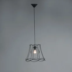 Retro hanglamp zwart 35 cm - Granny Frame