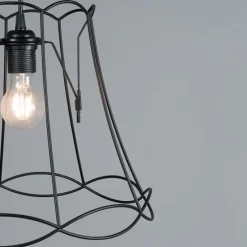 Retro hanglamp zwart 35 cm - Granny Frame