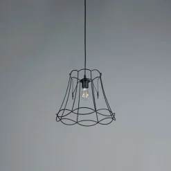 Retro hanglamp zwart 35 cm - Granny Frame