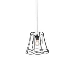 Retro hanglamp zwart 30 cm - Granny Frame
