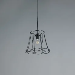 Retro hanglamp zwart 30 cm - Granny Frame