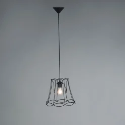 Retro hanglamp zwart 30 cm - Granny Frame