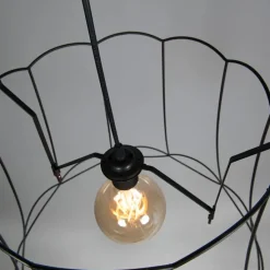 Retro hanglamp zwart 50 cm - Granny Frame