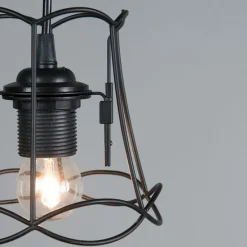 Retro hanglamp zwart 15 cm - Granny Frame