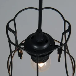 Retro hanglamp zwart 15 cm - Granny Frame