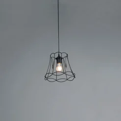 Retro hanglamp zwart 25 cm - Granny Frame