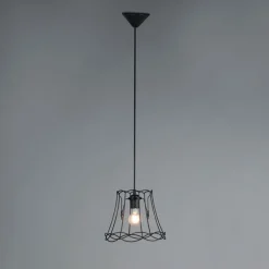 Retro hanglamp zwart 25 cm - Granny Frame