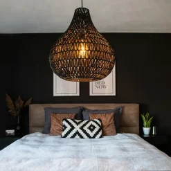 Retro hanglamp zwart 45 cm - Lina Drop