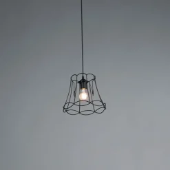 Retro hanglamp zwart 20 cm - Granny Frame