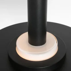 Retro hanglamp zwart en goud met glazen binnenkant - Flinter