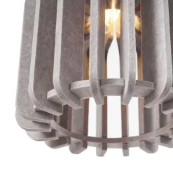 Retro hanglamp zwart met taupe 3-lichts - Felt