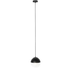 Retro hanglamp zwart met helder glas 20 cm - Eclipse