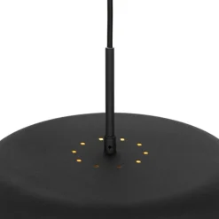 Retro hanglamp zwart met gouden binnenkant - Jinte