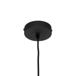 Retro hanglamp zwart met gouden binnenkant - Jinte