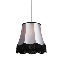 Retro hanglamp zwart met grijs 45 cm - Granny