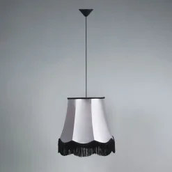 Retro hanglamp zwart met grijs 45 cm - Granny