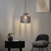 Retro hanglamp zwart met taupe kap - Felt