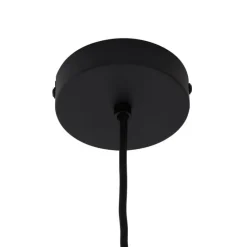 Retro hanglamp zwart met brons glas - Bizle