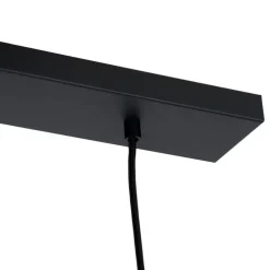 Retro hanglamp zwart met helder glas langwerpig 3-lichts - Eclipse