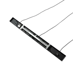 Retro hanglamp zwart met helder glas langwerpig 3-lichts - Eclipse