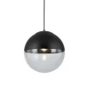 Retro hanglamp zwart met helder glas 35 cm - Eclipse