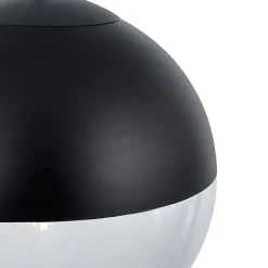 Retro hanglamp zwart met helder glas 35 cm - Eclipse