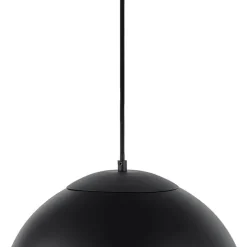Retro hanglamp zwart met helder glas 35 cm - Eclipse