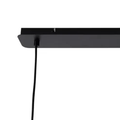 Retro hanglamp zwart met groen glas 4-lichts - Denise