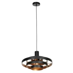 Retro hanglamp zwart rond - Halo Cirque