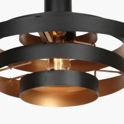 Retro hanglamp zwart rond - Halo Cirque
