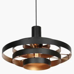 Retro hanglamp zwart rond - Halo Cirque