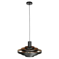 Retro hanglamp zwart rond - Halo Cirque